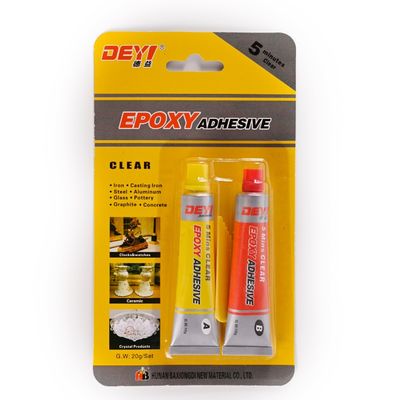 Quick-set 5 Minute Clear Epoxy AB Glue Sets in 30 Minutes ISO9001 Certified for Strong Bonding