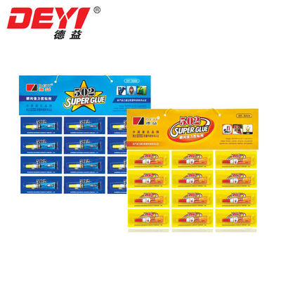Czerwony Błękitny 502 Super Glue 15-20 sekund Początkowy czas utwardzania 3 g/ rurkę